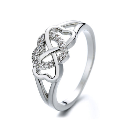 Hollowed Heart Shape Ring