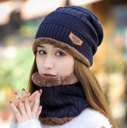 Knit Hat Winter Thick Cap Head Warmer