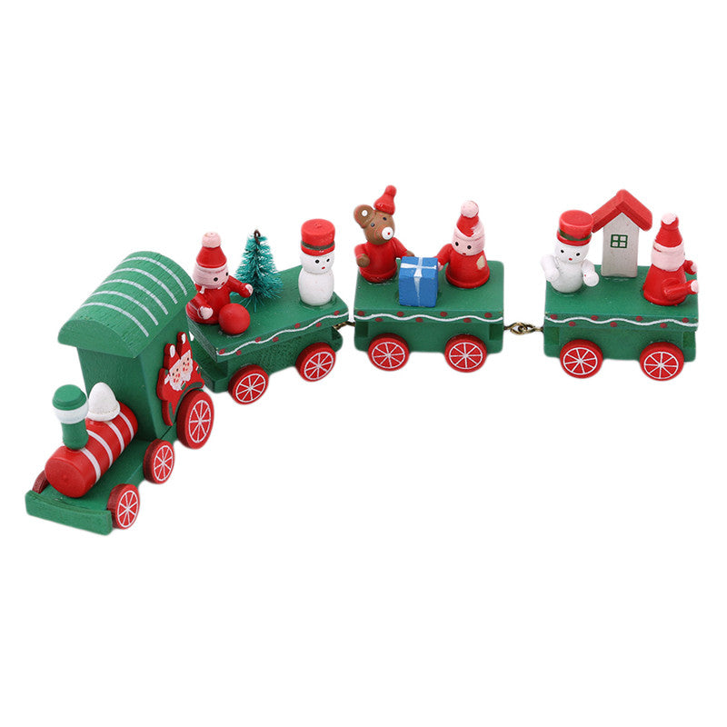 Mini juguetes de tren de madera