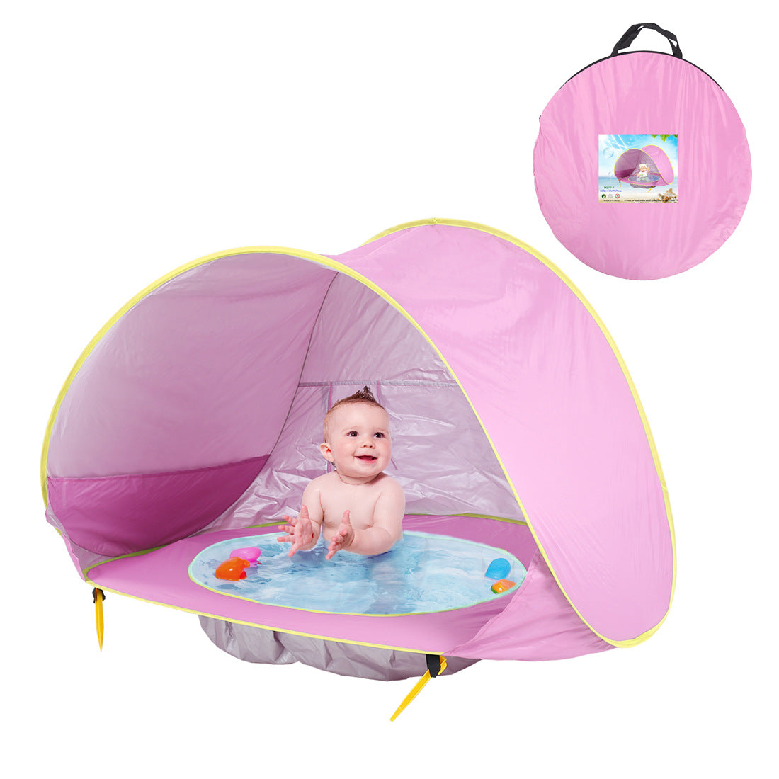 Tienda de playa para bebé, tienda para acampar al aire libre para niños, fácil plegado, impermeable, toldo para el sol, protección UV