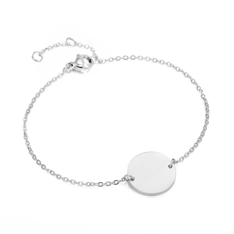 Pulsera De Acero Inoxidable Moda Simple Ahuecada