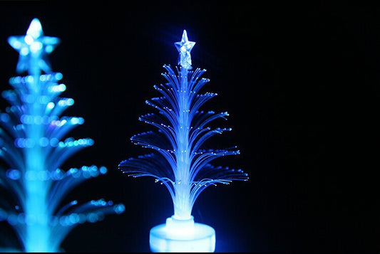 Luz LED nocturna de fibra óptica, lámpara cambiante colorida, árbol de Navidad, decoración de estrellas, regalo de fiesta en casa