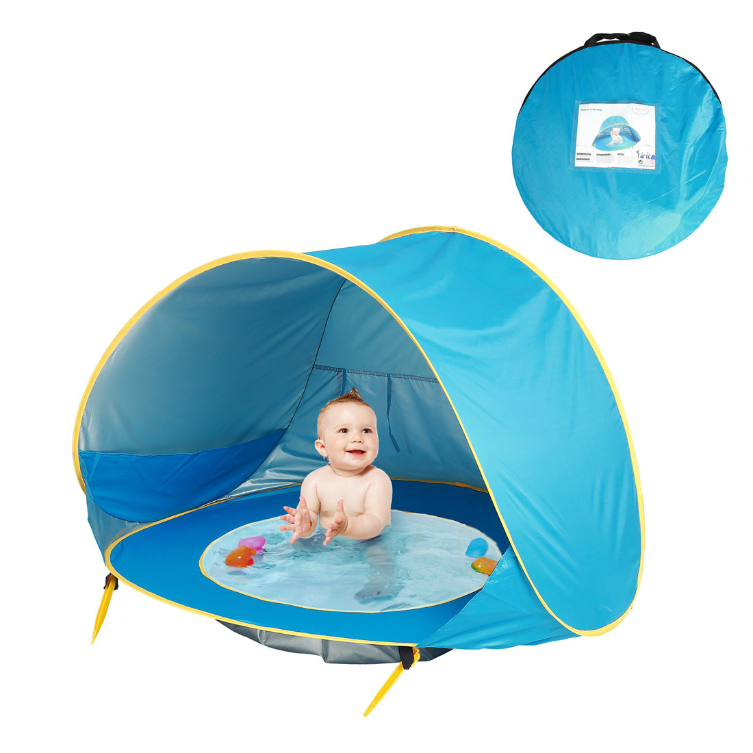 Tienda de playa para bebé, tienda para acampar al aire libre para niños, fácil plegado, impermeable, toldo para el sol, protección UV