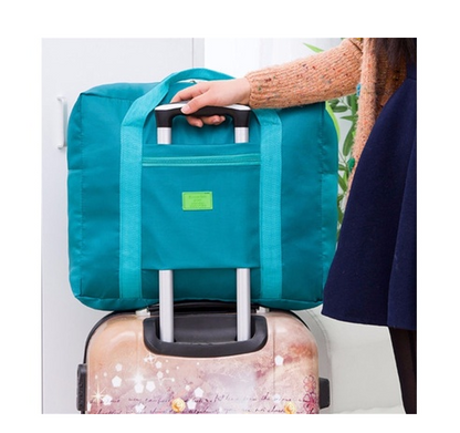 Bolsa de viaje portátil, bolso de nailon de gran capacidad, bolsa plegable para almacenamiento de equipaje