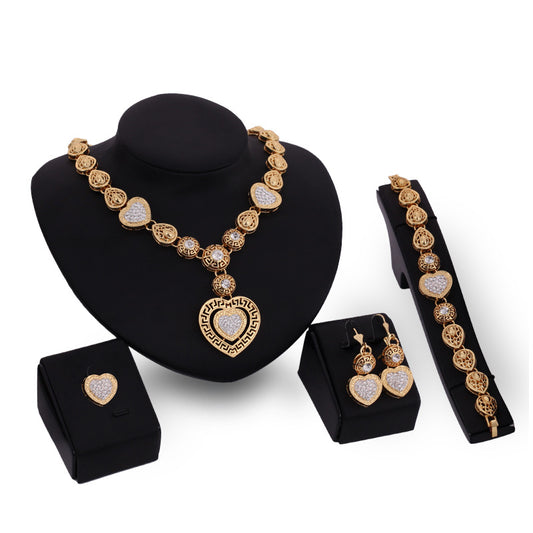 Classic alloy four sets of exaggerated jewelry