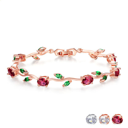 Pulsera de mujer de cristal plateado