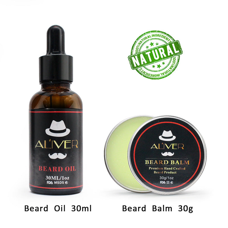 Juego de afeitado de barba y pelo para hombre, herramienta de baño, cepillo, peine, tijeras de afeitar, juego de peinado limpio