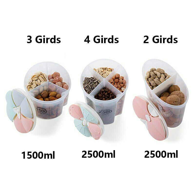 Containers Cereal Grain Dry Food Storage Tank Transparent Cover Plastic Case