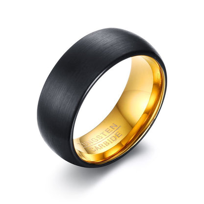 Tungsten steel 8MM brushed ring