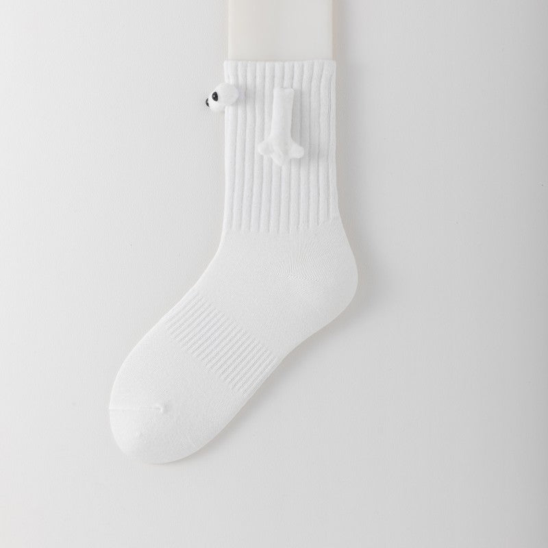 Hand Holding Socks Men's And Women's Couple Cotton