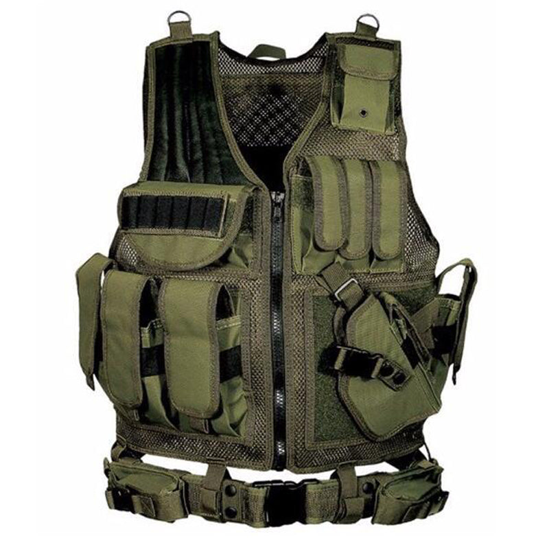 Chaleco táctico militar de combate, chalecos de armadura del ejército Molle Airsoft, chaleco Swat para caza al aire libre, pesca, chaleco de entrenamiento CS