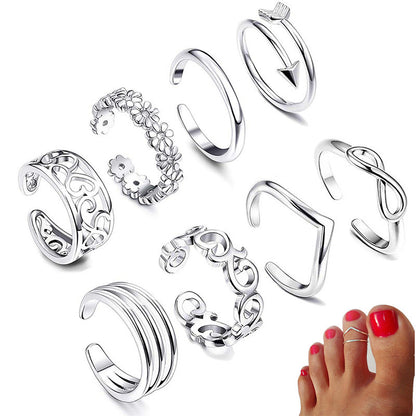 Feet Rings Foot Personality Charm Rose Simple Rings