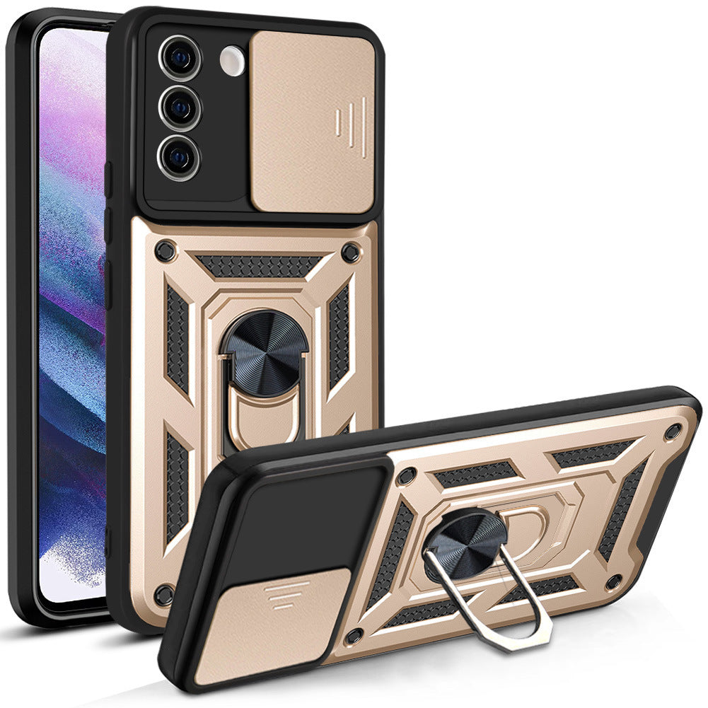 Funda protectora para teléfono con soporte de anillo magnético