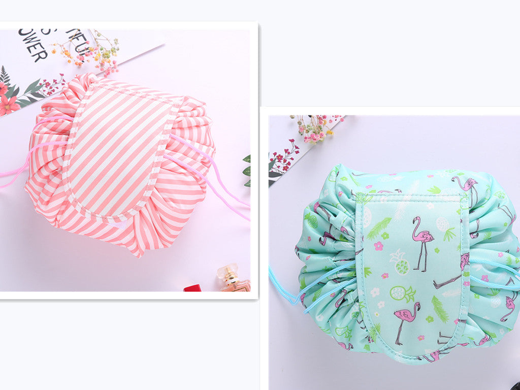 Small  Lazy Drawstring Cosmetic Bag Portable