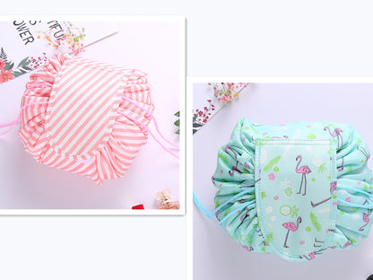 Small  Lazy Drawstring Cosmetic Bag Portable