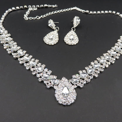 Bride Wedding Accessories, Earrings Set Drop Necklace