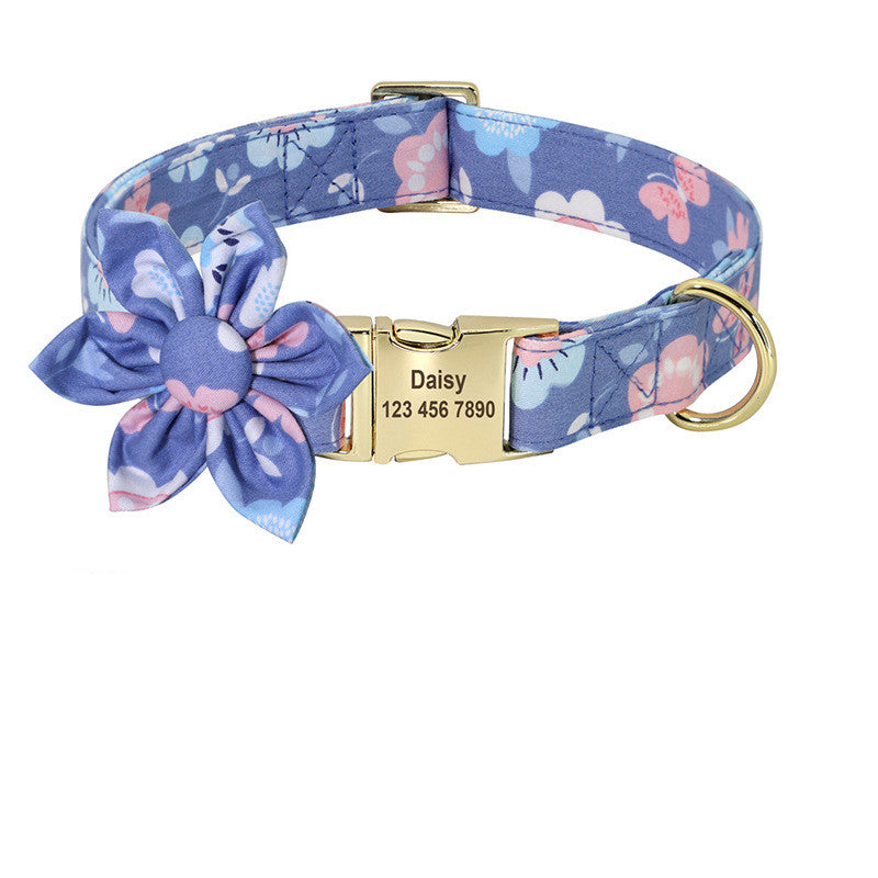 Collar de perro impreso a la moda, Collar de nailon personalizado para perro, collares personalizados para cachorros y gatos, collares con etiqueta de identificación grabada, accesorios para perros