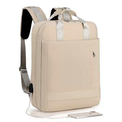 Business shoulder computer bag with external charging port