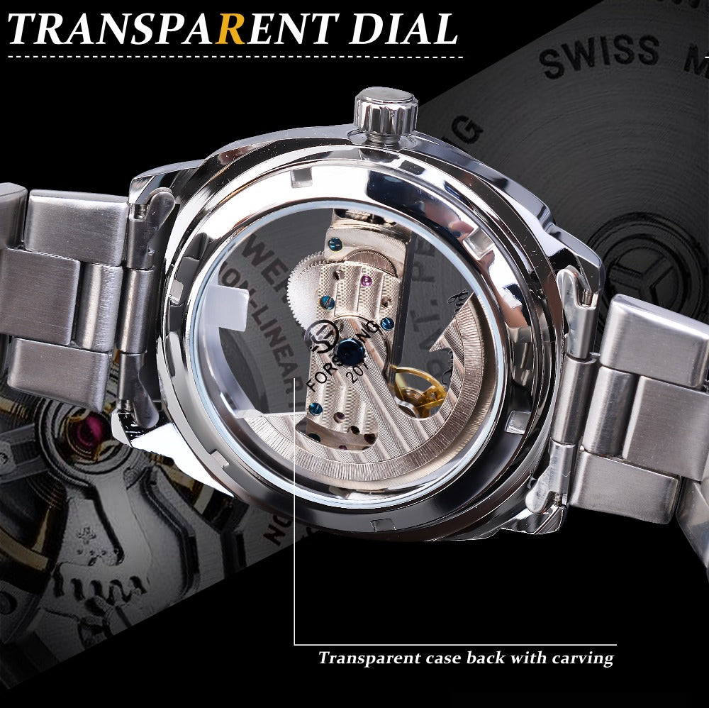 Skeleton Automatic Mechanical Watch