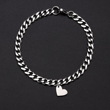 New Stainless Steel Hangtag Couple Bracelet