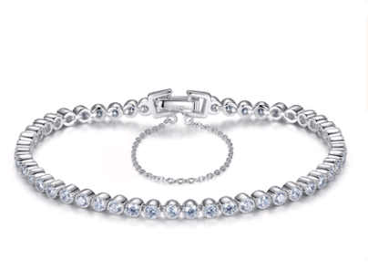 Pulsera de plata de ley S925 con circonita AAA exquisita pulsera de mujer