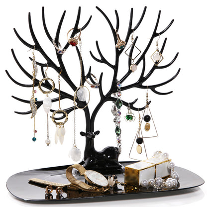 Deer Jewelry, Display Stand Earrings, Necklace, Ring ,Jewelry Display Tray  , Tree Tower Rack Hanging Organizer