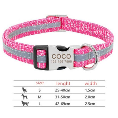 Collar para perro, etiqueta para mascota, placa con nombre para cachorro y gato, collares de identificación ajustables