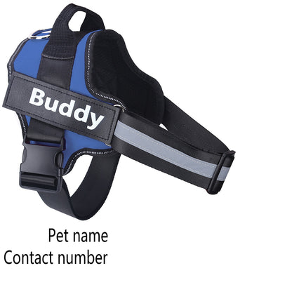 Personalized Dog Harness NO PULL Reflective Breathable Adjustable Pet Harness Vest For Small Large Dog