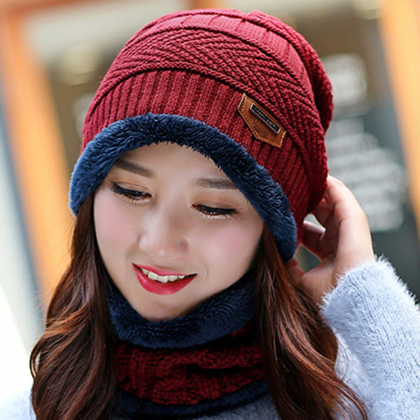 Knit Hat Winter Thick Cap Head Warmer