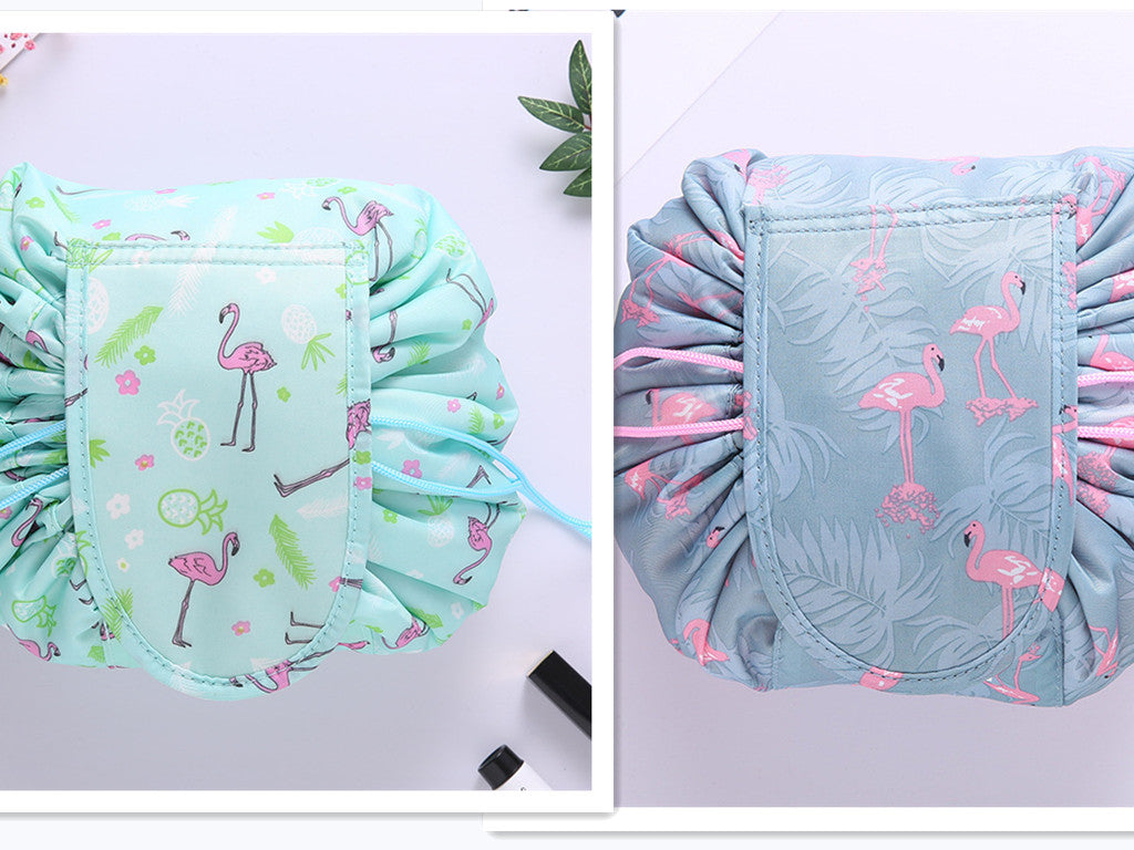 Small  Lazy Drawstring Cosmetic Bag Portable