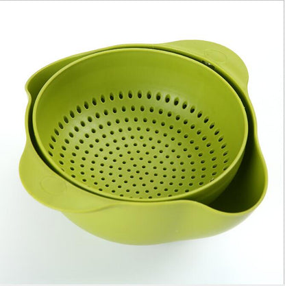 Plastic Rice Fruit Bowl Washing Rice Sieve Basin Washing Basket