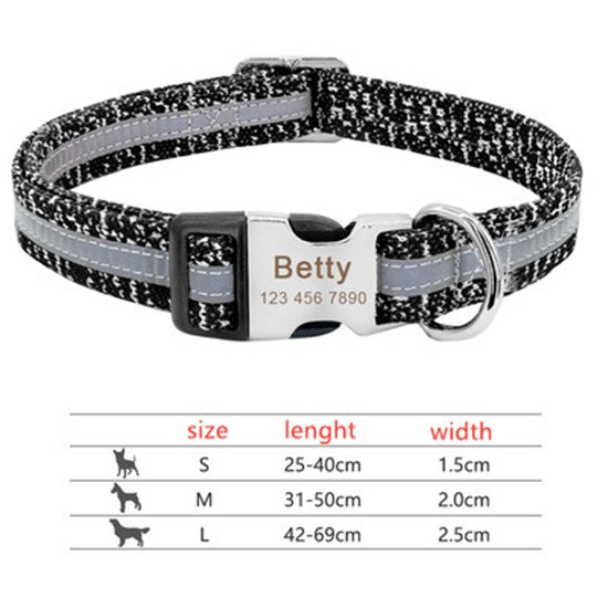 Collar para perro, etiqueta para mascota, placa con nombre para cachorro y gato, collares de identificación ajustables