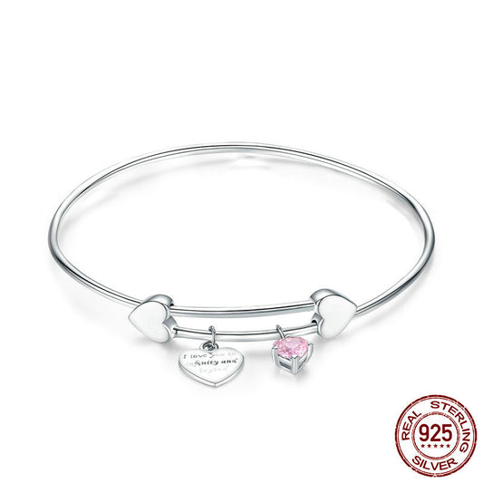 Pulsera de plata de ley para mujer 