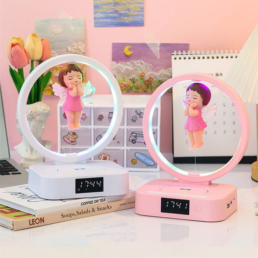 Angel Girl - Altavoz con reloj Bluetooth con suspensión magnética