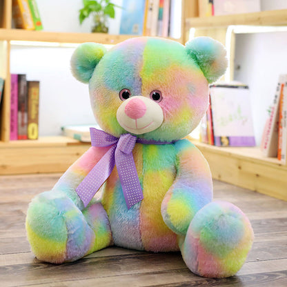 Colorful teddy bear plush toy