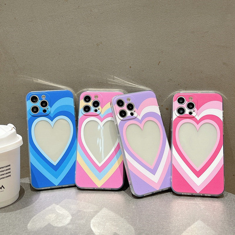 Photo Colour Pattern Love High Transparent TPU All-inclusive Soft Shell