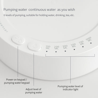 Dispensador de escritorio, bomba eléctrica de galones de agua, dispensador automático de botellas de agua, dispensador de bomba de agua recargable