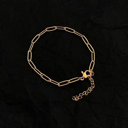 Pulseira minimalista de aço inoxidável galvanizado a céu aberto