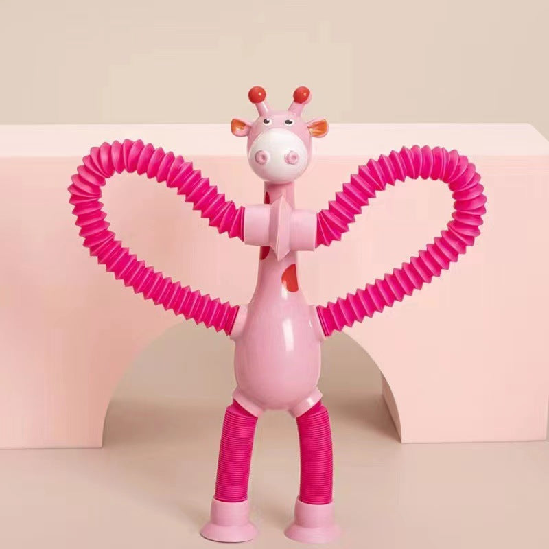 Girafa pop tubos brinquedos sensoriais novidade primavera brinquedo fidget estiramento tubo alívio do estresse brinquedo para o presente do miúdo festa favores