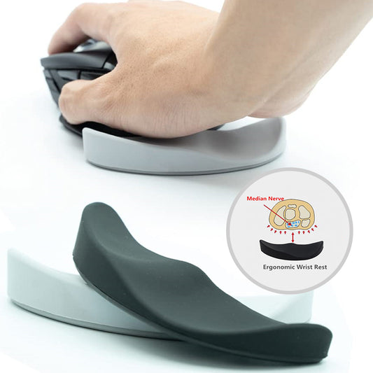 Mouse pad ergonômico para descanso de pulso, gel de silicone antiderrapante, suporte para descanso de pulso, tapete de suporte para mouse de computador para jogos de escritório, acessórios para PC