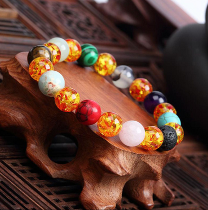 Nueva pulsera creativa de piedra de uva granate, pulsera tejida, pulsera de piedra natural