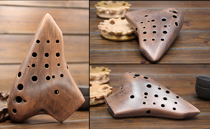 AC Ocarina three tube midrange C tuning tube smoked Ocarina