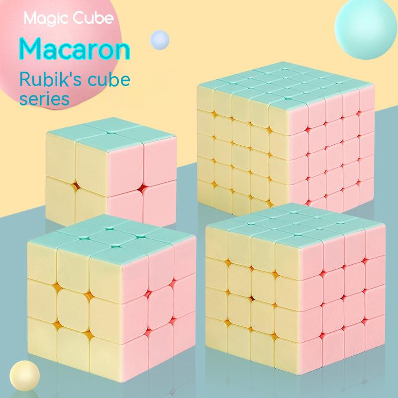 Holy Hand Legend Macaron Color Third-level Fun Introduction 2345-level Fidget Cube Pink Educational Toys