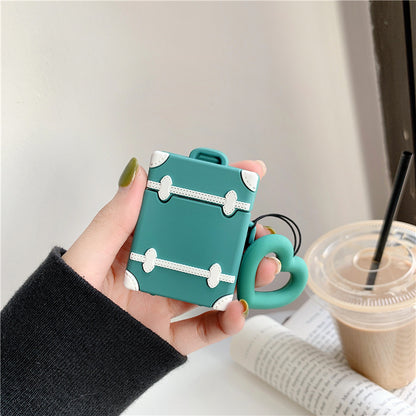 Silicone Airpods Protective Case Suitcase Cute