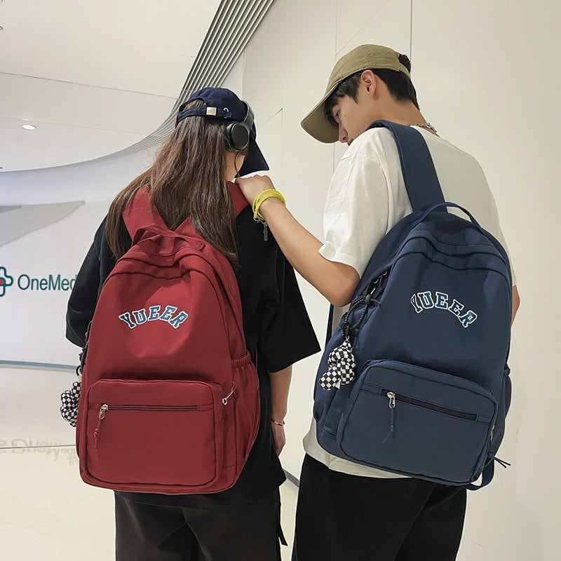 Simple Backpacks School Bags Student Girls Boys Women Nylon Bag