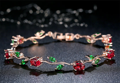 Pulsera de mujer de cristal plateado