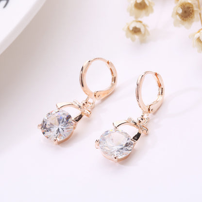 Pendientes de cristal, conjunto de joyas, versión romántica del collar de novia.