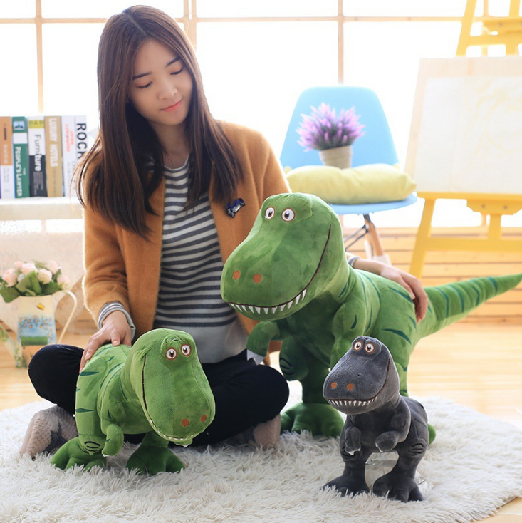 Novo dinossauro brinquedos de pelúcia dos desenhos animados tiranossauro bonito brinquedo de pelúcia bonecas para crianças presente aniversário