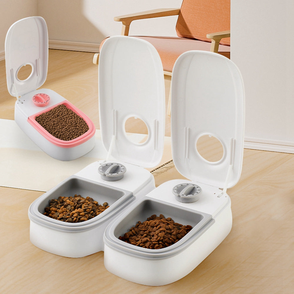 Alimentador automático para animais de estimação, dispensador de comida inteligente para gatos, cães, temporizador, tigela de aço inoxidável, alimentação automática para cães e gatos, suprimentos para animais de estimação