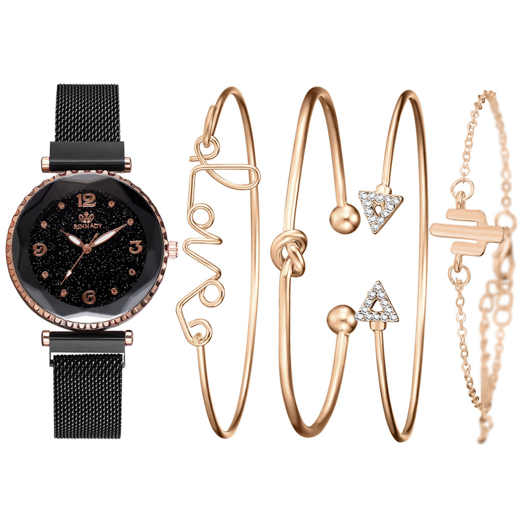 Women Watches Starry Sky Magnet Buckle Fashion Bracelet Wristwatch